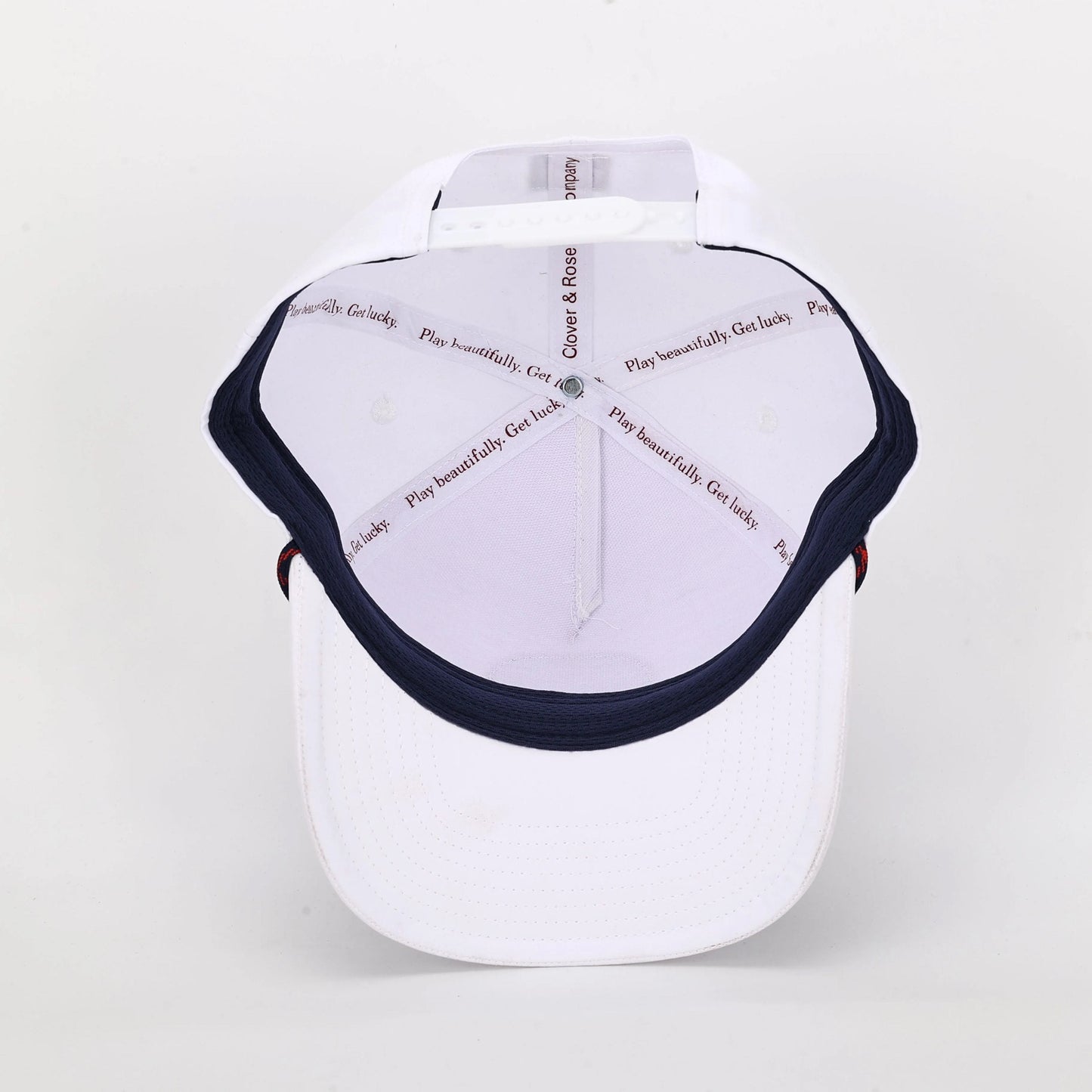 Heritage Badge Golf Hat - Navy + Flush Red Performance Rope