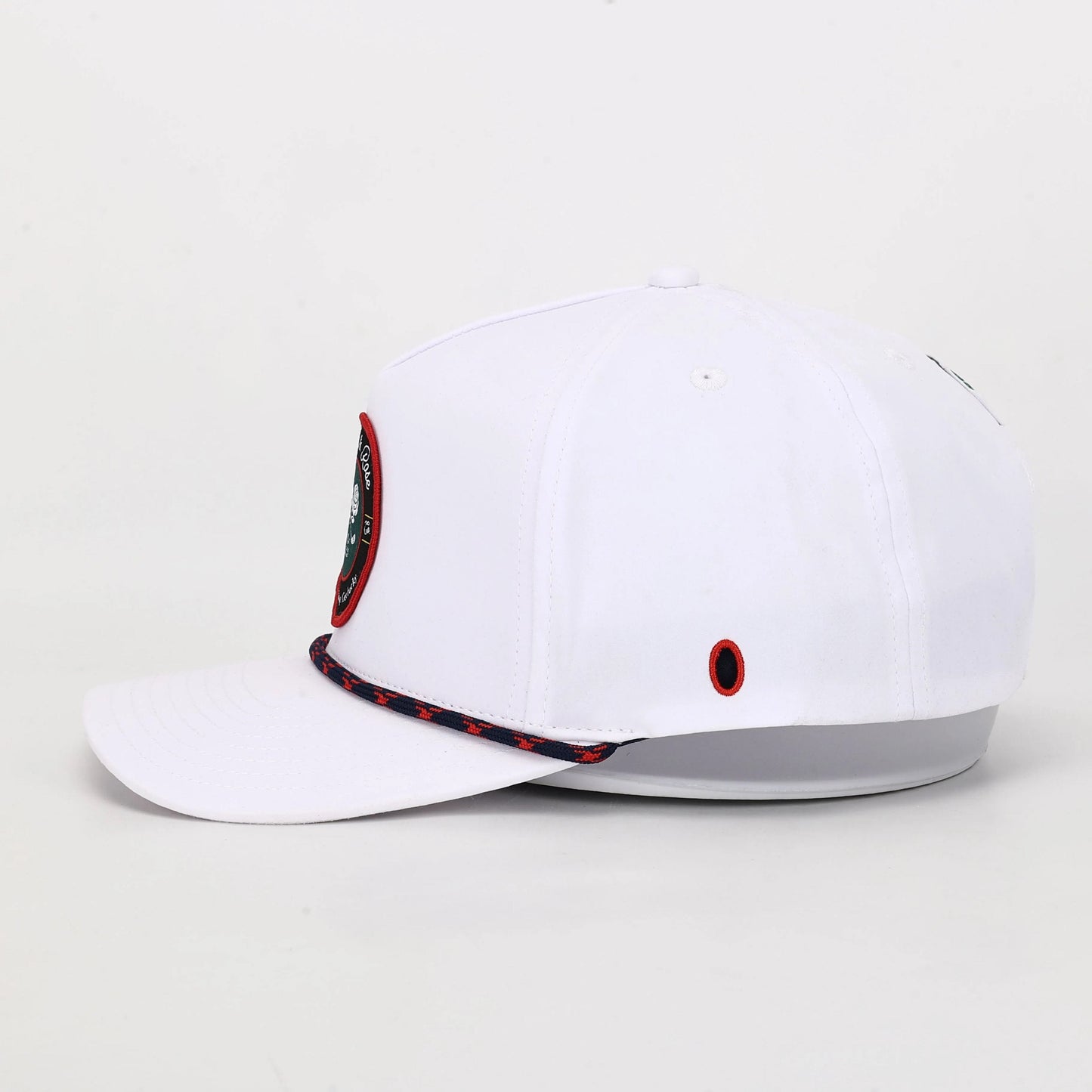 Heritage Badge Golf Hat - Navy + Flush Red Performance Rope
