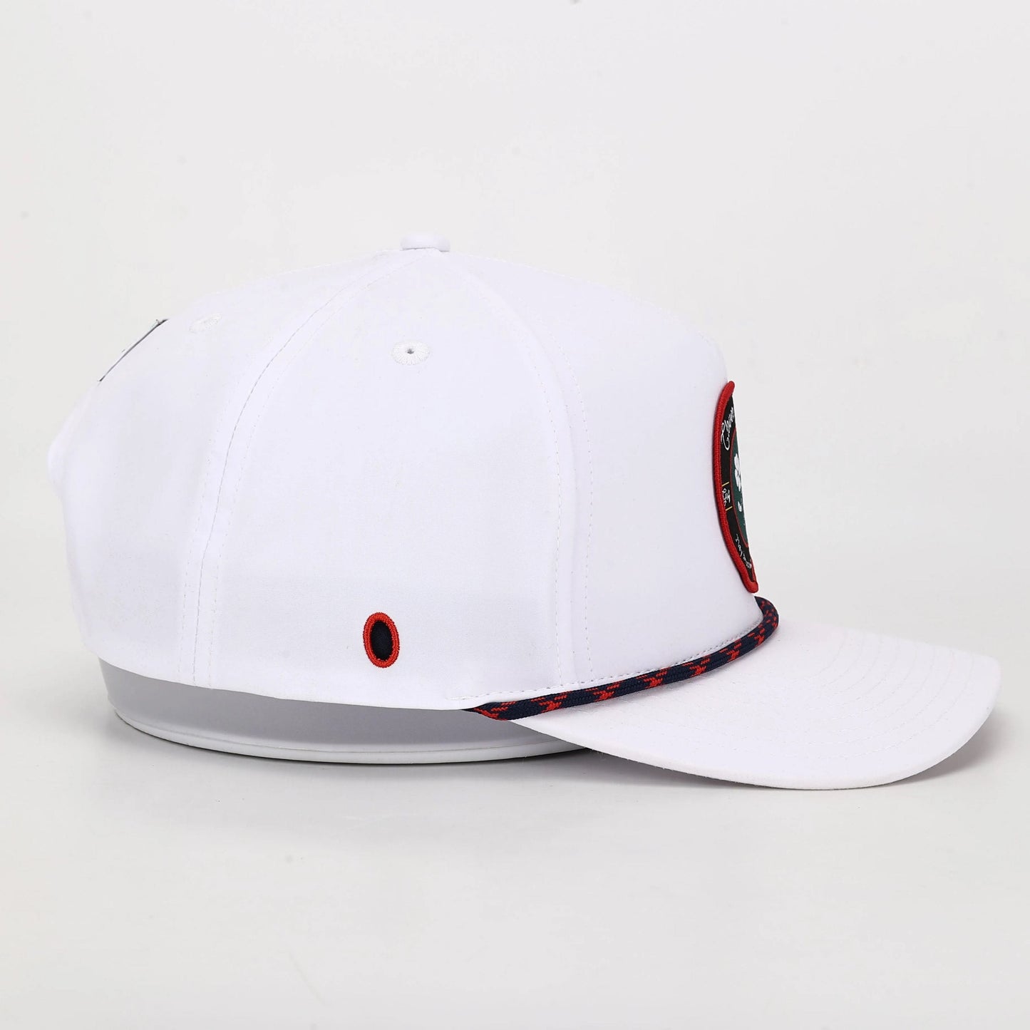 Heritage Badge Golf Hat - Navy + Flush Red Performance Rope